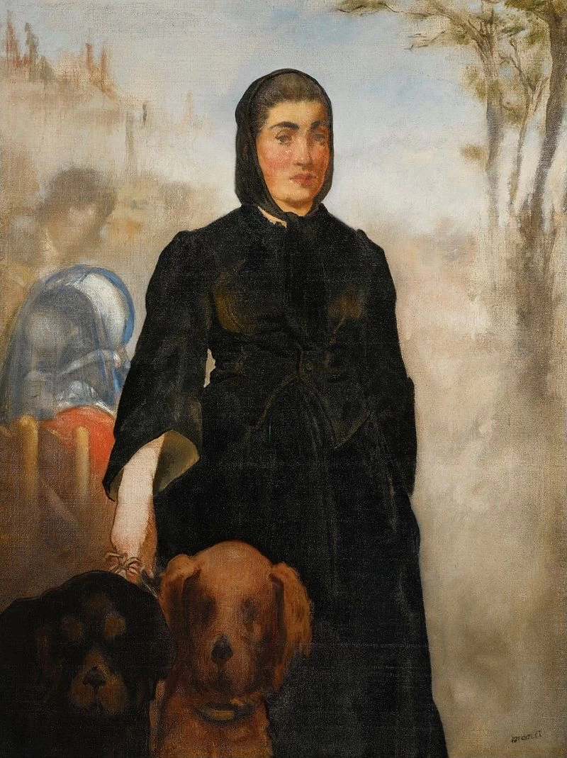   170-Édouard Manet, La donna con i cani, 1862
